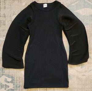 Nanushka Ariedna Rib Jersey Mini Dress. Black. Size Small. NWT